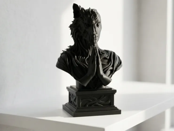 Fox Spirit Bust Sculpture - Fantasy Decor