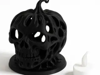 VORONOI SKELETON PUMPKIN HEAD / HALLOWEENDECOR