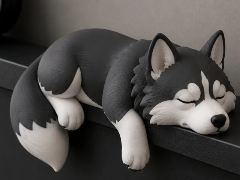 Хаски для монитора 3D модель
