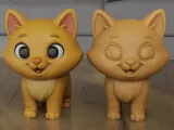 Cute Chibi Cat 3D Model STL File for 3D Printing-0