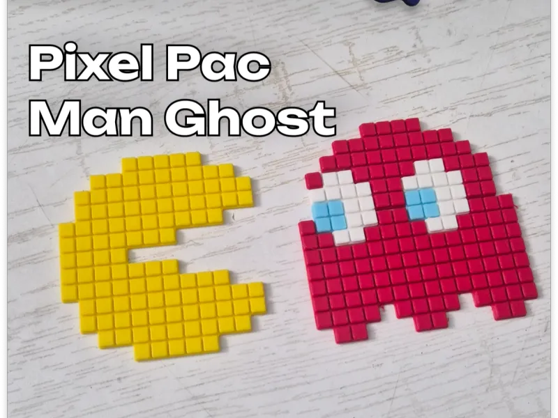 Пиксельный призрак из Pac-Man