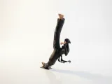 Karate Kick Lady Figurine Female Action 3D Printable-0
