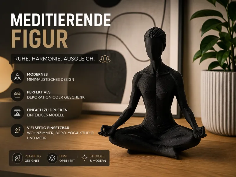 🧘 Meditierende Figur – Moderne Dekoration