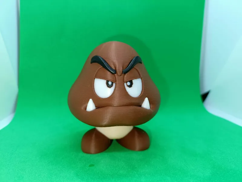 Goomba Fanart: Scultura 3D Classica di Super Mario