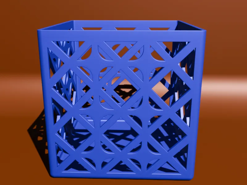 Modern Cross-Lattice Pencil opn box V3D ID-60