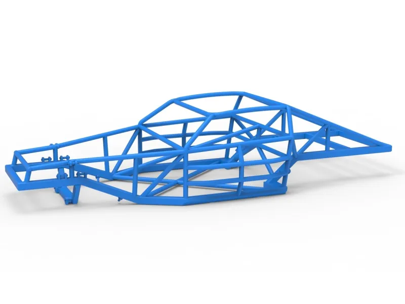 Frame of Vintage Dirt late model Race car V2 Scale 1:25