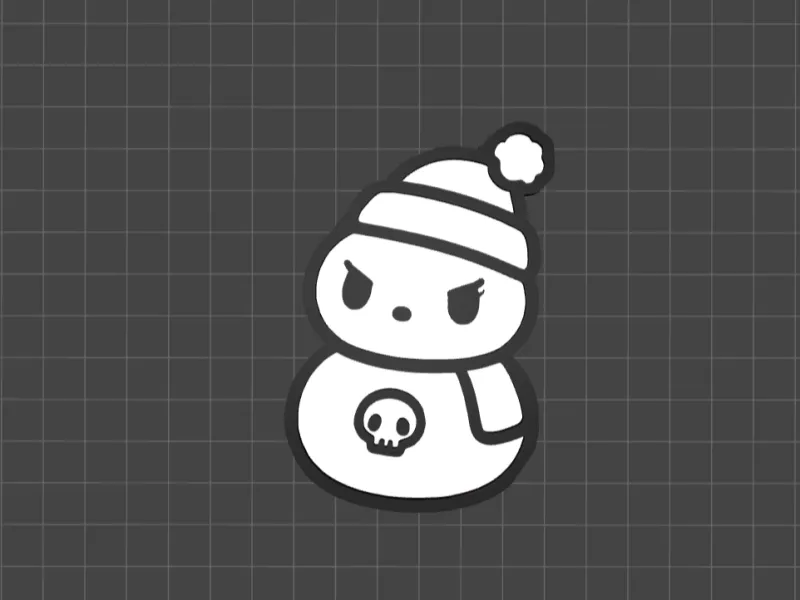 Boneco de neve estilo Kuromi