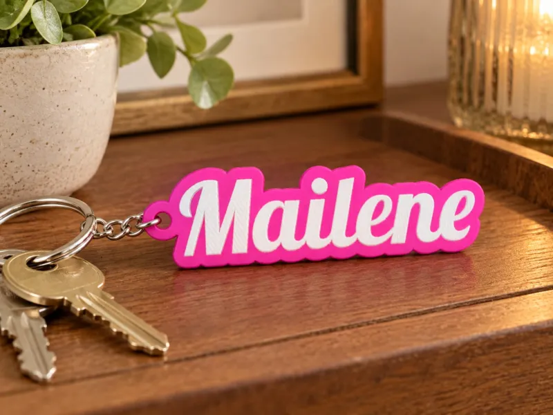 Porte-clés Personnalisé Prénom Mailene Porte-clés 3D