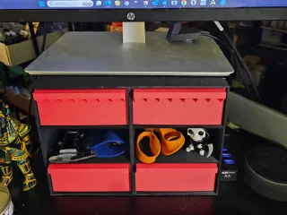 Monitor Riser with Storage Drawers