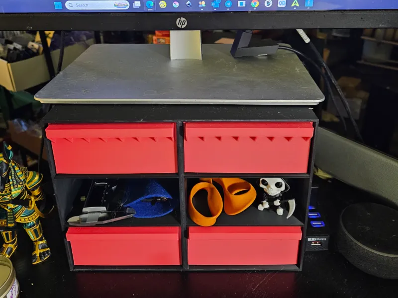Monitor Riser with Storage Drawers