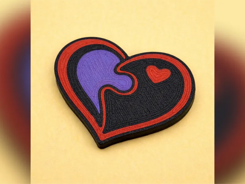 ❤️ Fusión de Amor – Imán de Corazones Entrelazados 🖤