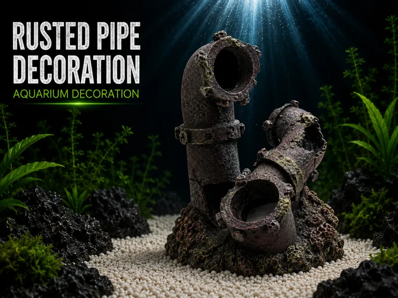 Rusted Pipe Aquarium Decoration