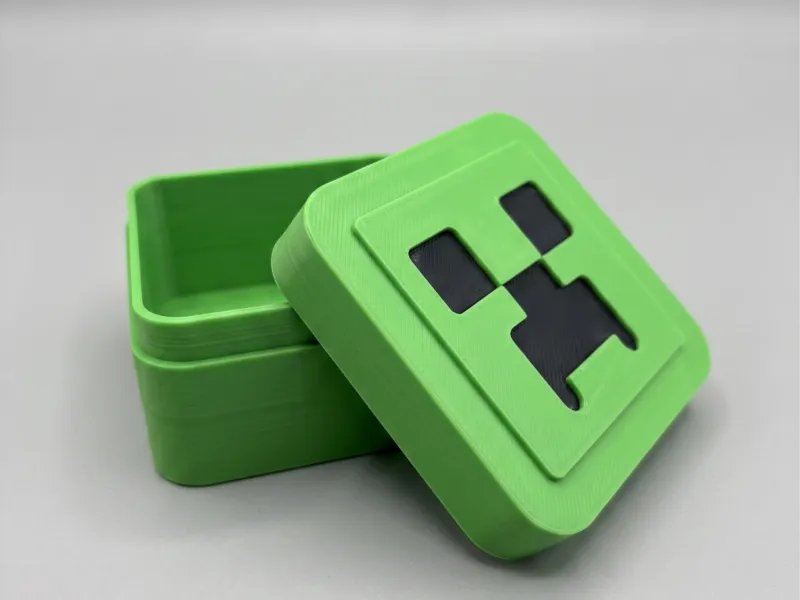 Minecraft Creeper Trinket Box / Eraser Box / School Supplies