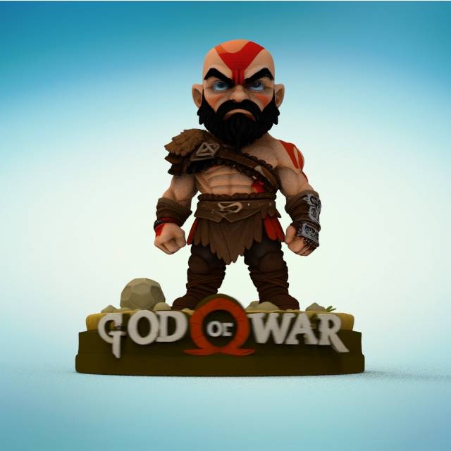 God of War Kratos Cartoon Figurine collection 01