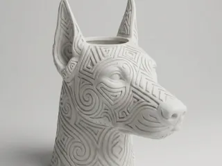 Dobermann, Hexa Design - Behälter - Blumentopf