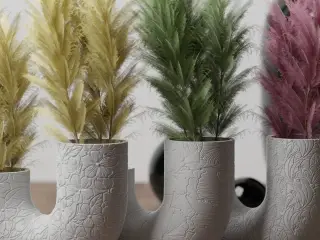 Floral Spring U shaped Vase Diff. Patterns