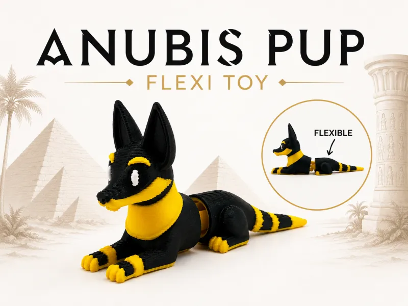 Anubis puppy dog flexi toy