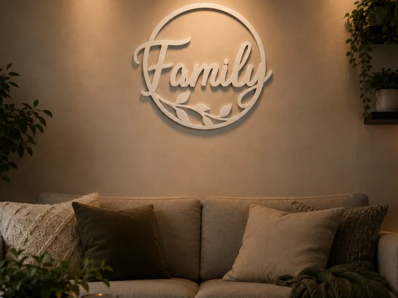 Cartel decorativo de pared &ldquo;Familia&rdquo; – Elegante decoración para el hogar