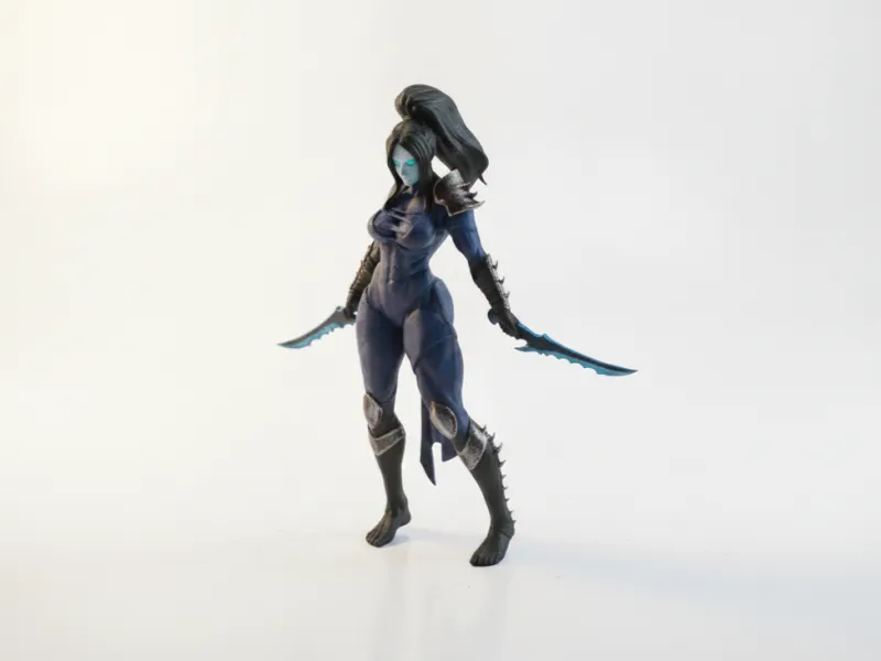 Twin Dagger Warrior Fantasy Figurine 3D Printable