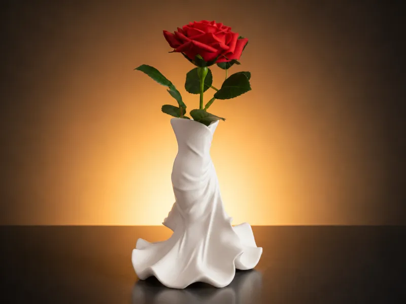 🌹✨👗 Elegant Draped Dress Vase 🌹✨👗