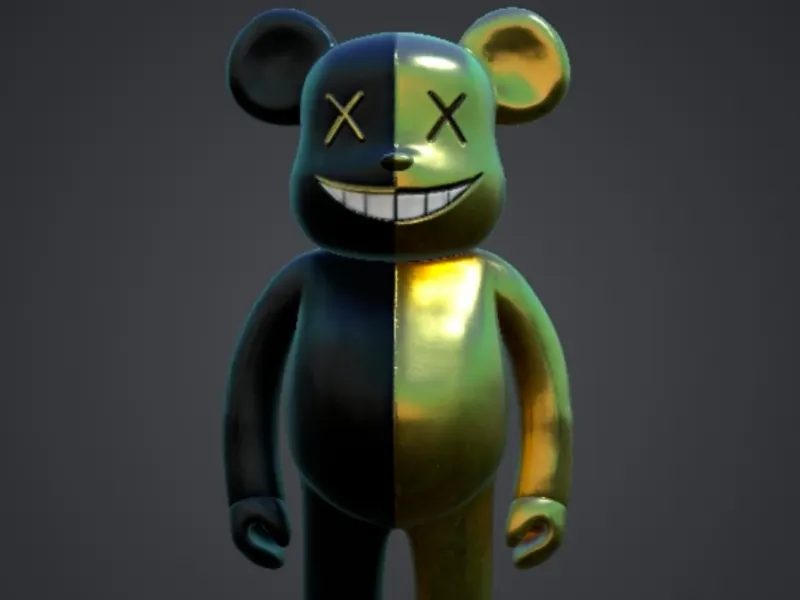 ​The Two-Tone Grid Bear