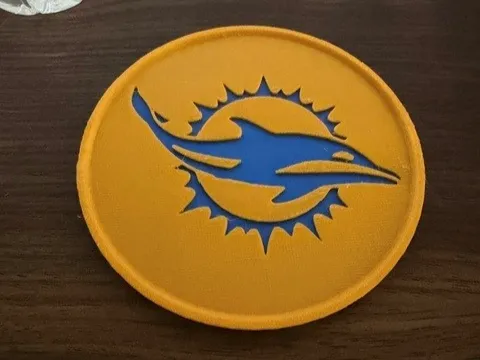 Sottobicchiere, Piatto, Collezione Miami Dolphins