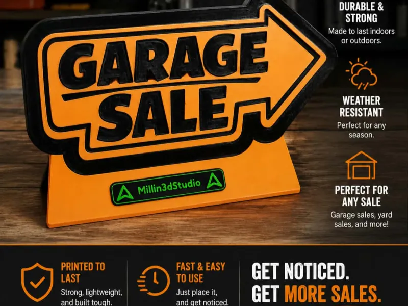 Garagenverkaufsschild