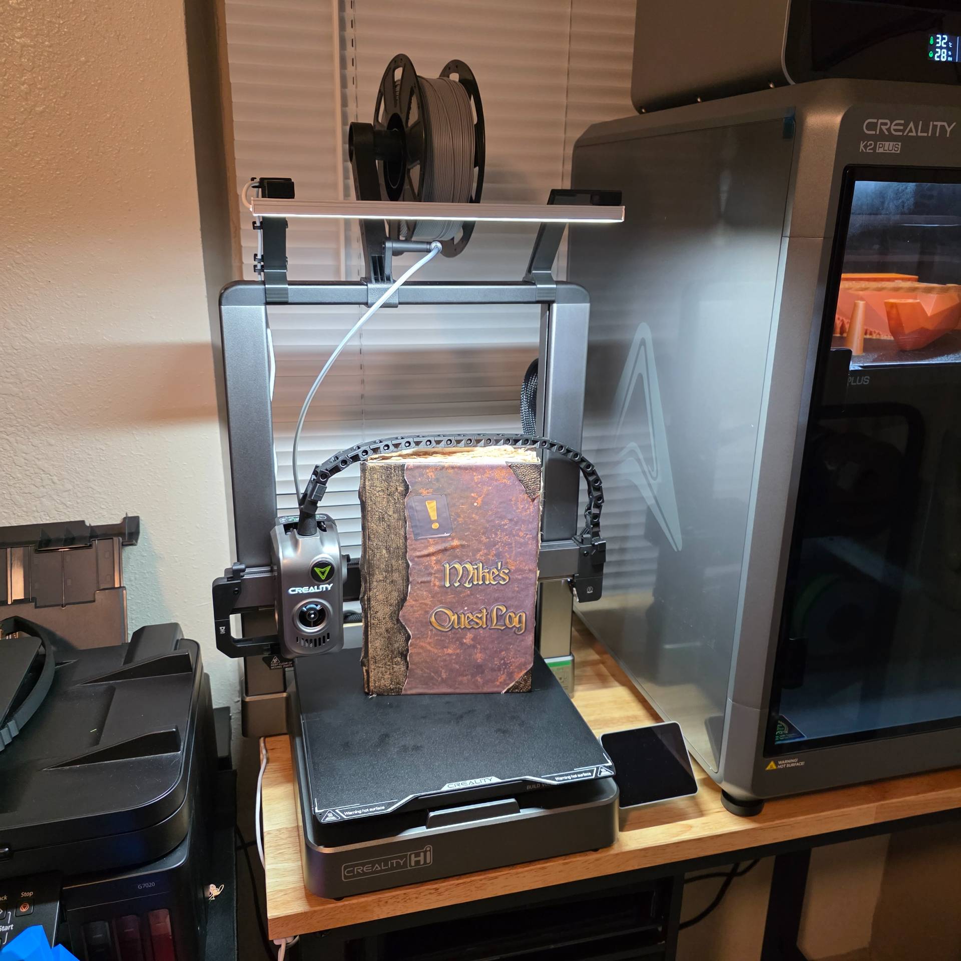 Creality Hi LED Light Strip/Bar Holder Mod - No Support