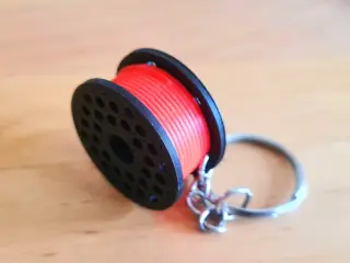 Filament spool keychain (with wall mount/holder)