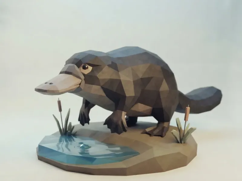 Ornitorrinco Low Poly