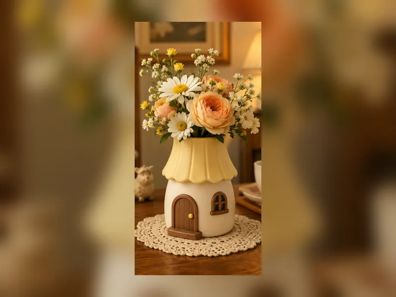 Wazon Carved Moon Display Vase