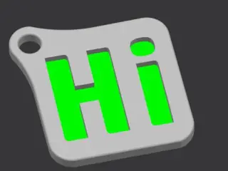 Creality Hi Embossed Keychain Брелок