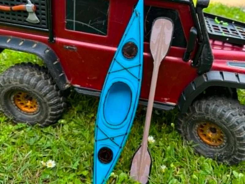 Kayak with paddle 1:10 for Traxxas TRX 4 Defender