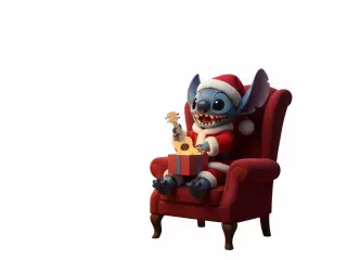 Stitch Christmas Chillin' - Santa's Little Helper 🎁
