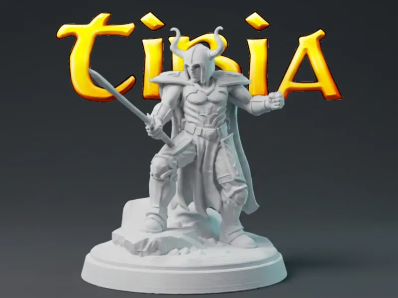 Tibia Warrior – Classic MMORPG Knight Figurine