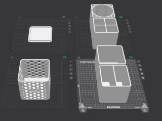 CEBA - Modular Desk Organizer Box with Inserts