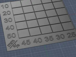 Ironing test plate Multiple layer heights + settings