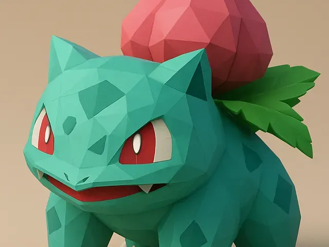 #002 Ivysaur – Low Poly Pokémon