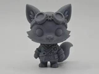 Cute Steampunk Fox Figurine/Keychain