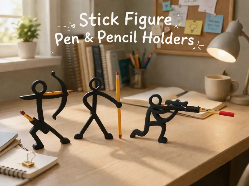Stick Figure Pen & Pencil Holders
