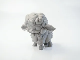 Cute Sheep Figurine Chibi Animal 3D Printable