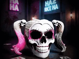Harley Quinn Skull Dark Decoration