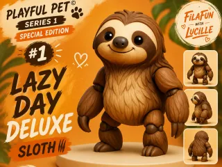 Playful Pet© Series1 Special Edition#1 Lazy Day Deluxe Sloth