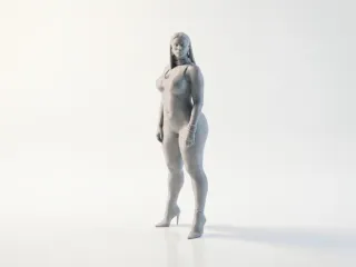Bodysuit Lady Figurine Female Character 3D Printable