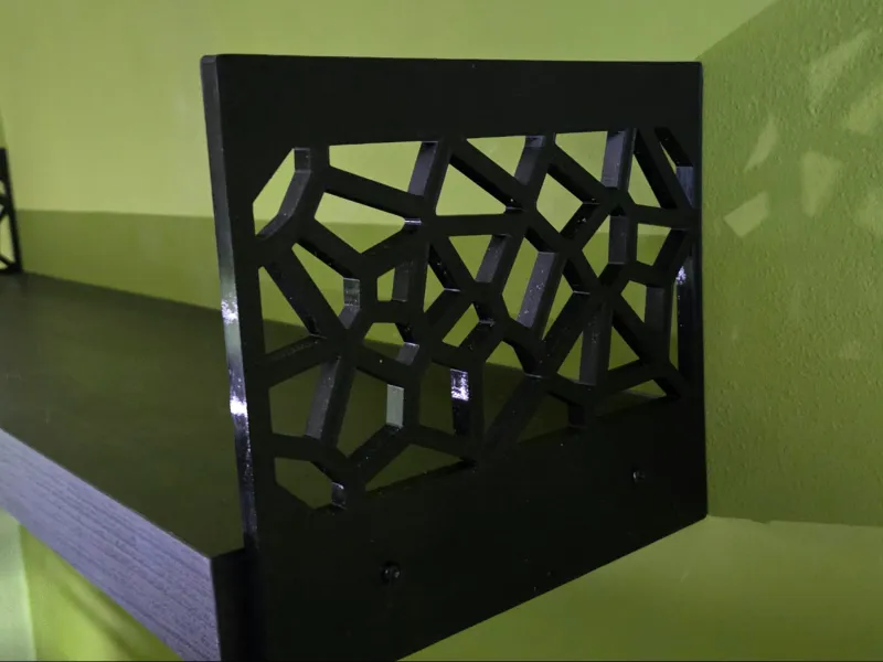 Side panels for shelf (side fall protection)