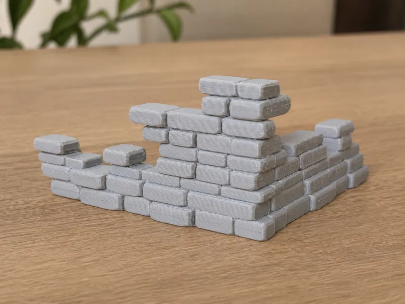 Ruined corner wall - DND terrain