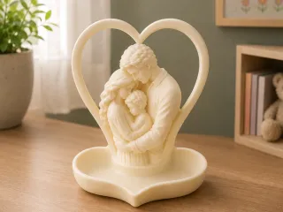 Family Love Sculpture–Parents &Child 3D Print Gift
