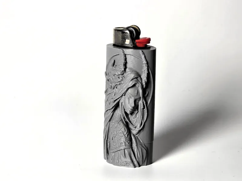 Case for lighter BIC J6 Demonic Girl style