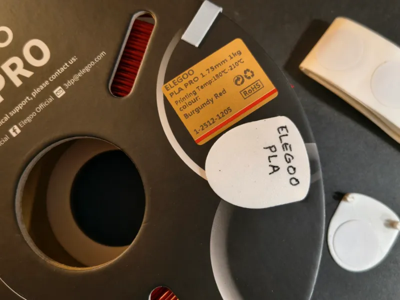 RFID Tag holder for cardboard spools