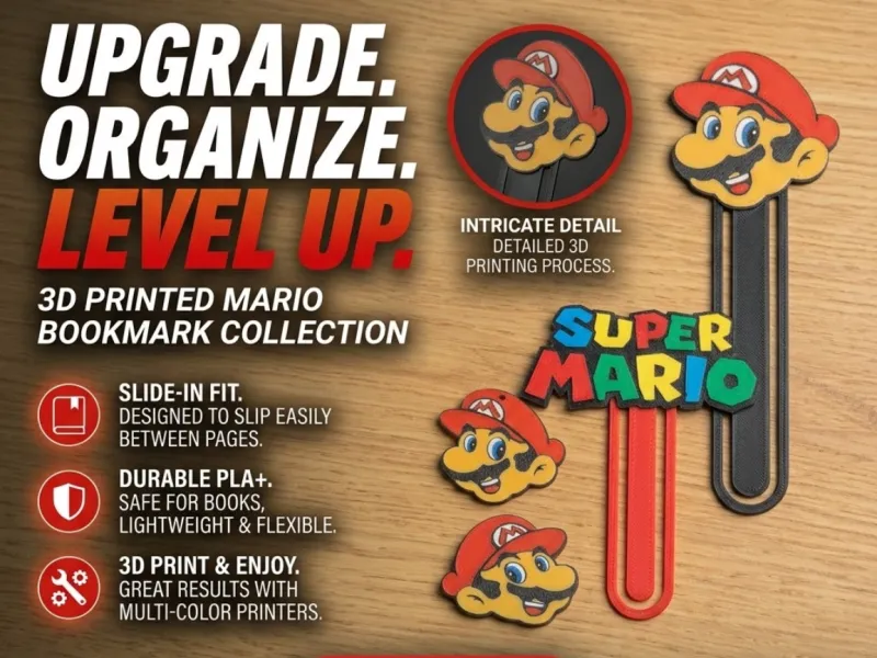 Nintendo'dan Süper Mario kitap ayracı ve anahtarlık